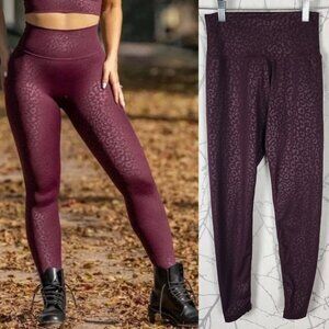 Buffbunny Venom Purple Leopard Print High Rise Rebel Leggings